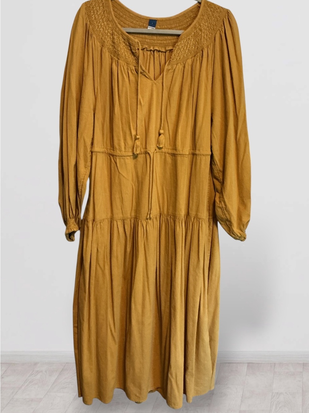 🌺Old Navy Mustard Yellow Boho Maxi Dress